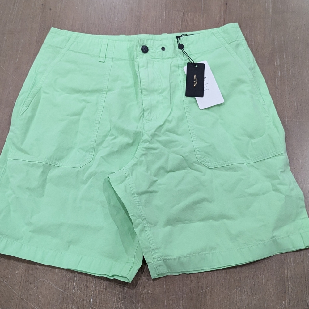 rag & bone Green Flat Front Shorts